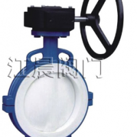 D371F46 襯氟法蘭蝶閥  防腐蝕閥門